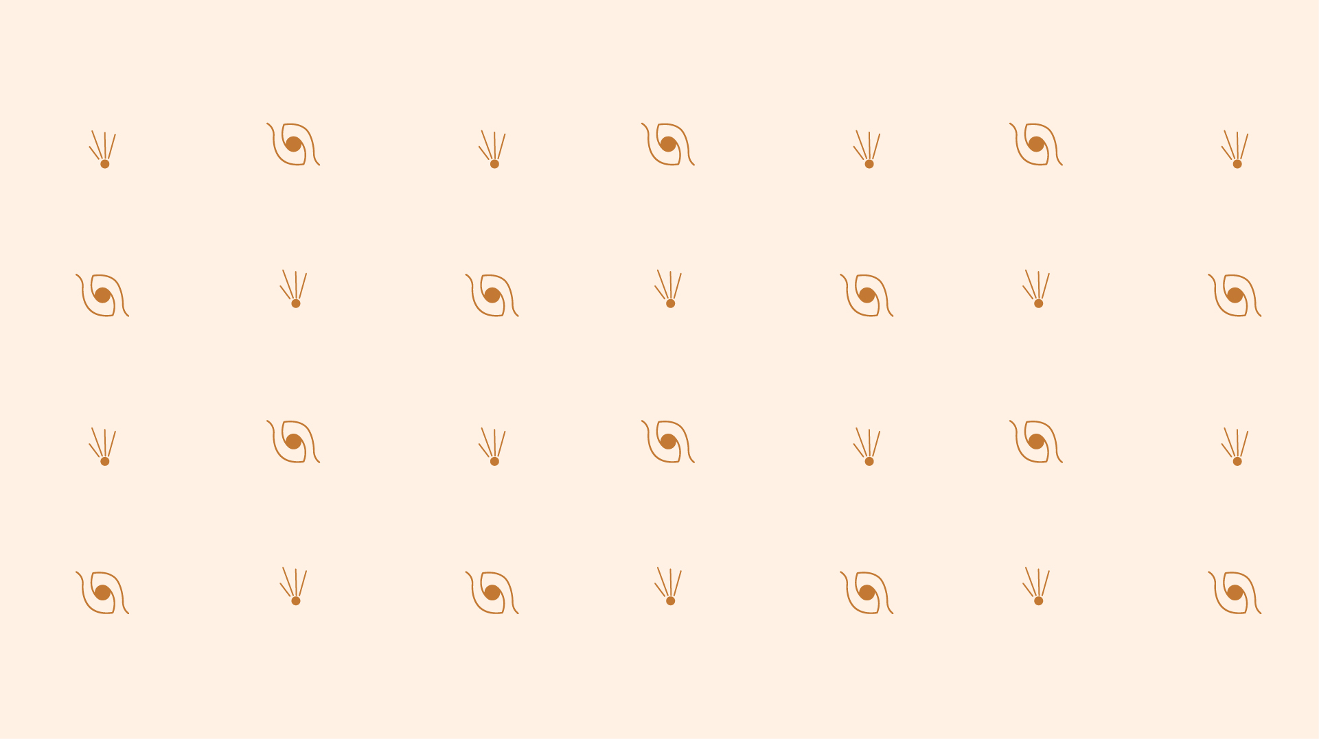 Cafe White Eye varied eye motif pattern